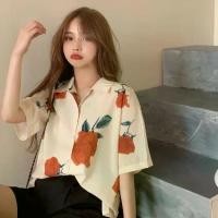 ราคา เสื้อเชิ้ตแขนสั้น เสื้อสงกรานต์ ผ้าชีฟอง พิมพ์ลายดอกกุหลาบ ทรงหลวม สไตล์ฮ่องกง เรโทร แฟชั่นฤดูร้อน มาใหม่ล่าสุด (1730032547302378262)
