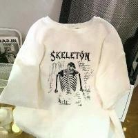 ราคา เสื้อยืดลายหัวกระโหลกสไตล์อเมริกัน | เรโทร เหมาะกับทุกฤดูกาล หลวม ยูนิเซ็กซ์ (1732704463469381505)