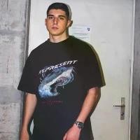 ราคา พร้อมส่ง เสื้อยืดแขนสั้น พิมพ์ลายปลาฉลาม ขนาดใหญ่ Y89 สไตล์วินเทจ ฮิปฮอป เรโทร สําหรับผู้ชาย (1729711311908342476)