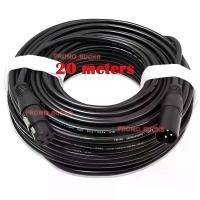 ราคา สายเคเบิล XLR 3Pin, 20 เมตร, ชายกับหญิง, M/F, ฟอยล์ + ถัก, สายสัญญาณเสียง (1731594861795707684)