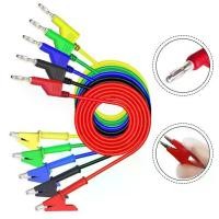 ราคา สายต่อปลาหมึก, ขั้วต่อกล้วย 4 มม. ถึงจระเข้, สายเคเบิล 1 ม., สำหรับการทดสอบ (1732272258409727887)