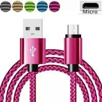 ราคา สายชาร์จ Micro USB สีชมพู ยาว 25 ซม. 1 ม. 2 ม. 3 ม. สายยาว สายชาร์จ Android เหมาะสำหรับ Samsung J3 J5 J7 2017 และ Lenovo ZTE สายเคเบิล Microusb (1732554804860257844)