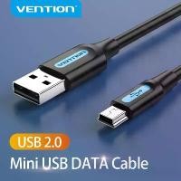 ราคา COD สายเคเบิล Vention USB 2.0 A ชายไป Mini B ชาย สายเคเบิลข้อมูล Mini USB สำหรับการชาร์จ/ถ่ายโอนข้อมูลอย่างรวดเร็ว สำหรับกล้อง MP3 MP4 ฮาร์ดดิสก์ โทรศัพท์มือถือ สายเคเบิลข้อมูล USB 2.0 Mini USB (17325