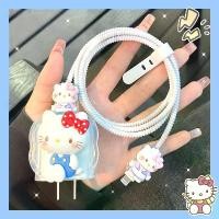 ราคา Hello Kitty เคสป้องกันสาย USB สำหรับโทรศัพท์ iPhone Type C 18W 20W สายเคเบิล ชุด 4 ชิ้น ดีไซน์การ์ตูนน่ารัก ชุด ถนอม สายชาร์จไอโฟน แถม ชาร์จ ถนอมแบต ชุด ถนอม (1731116314643499558)