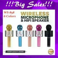 ราคา ไมโครโฟนบลูทูธไร้สาย, WS 858 ดั้งเดิม, ไมโครโฟนมือถือ KTV คาราโอเกะ, ลำโพง HIFI, มี 6 สีให้เลือก, WS858 (1731568534314059247)