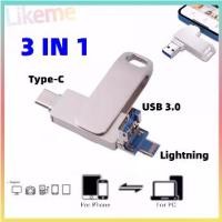 ราคา USB3.0 แฟลชไดรฟ์, TypeC OTG Pendrive, สำหรับ iPhone และ iPad, OTG 3-in-1, มีให้เลือก 512G, 1T, 2T, แฟลชไดรฟ์ (1731765850982091241)