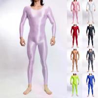 ราคา ชุดบอดี้สูทผู้ชาย, ผิวมัน, ซีทรู, แขนยาว, จั๊มสูท, ชุดนอน, เหมาะสำหรับใส่ในคลับ (1732636320334382936)