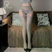 ราคา สายรัดลูกไม้, ข้ามพรมแดน, ผิวมัน, สิ่งล่อใจเซ็กซี่, ชิ้นเดียว, ถุงน่องน้ำมันม้า, สีดำและสีเทา, ถุงน่องสายรัดสีดำมันวาว, เหนือเข่า (1732582115706045902)