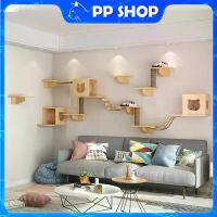 ราคา PP shop คอนโดแมวติดผนัง ติดตั้งง่าย บ้านแมว รังแมวติดผนัง สะพานแมว ของเล่นแมว (สะพานเชือก - แท่นกระโดด ) (1732537254810125724)