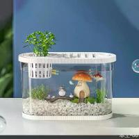 ราคา Rolando6894854654213 ขายดีที่สุด ตู้ปลา ตู้ปลาทอง เหมาะสำหรับเลี้ยงปลากัด ตู้ปลาพลาสติกใส ตกแต่งตู้ปลา มีกระถางต้นไม้ขนาดเล็ก (1731392163917235533)