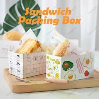 ราคา กล่องบรรจุภัณฑ์แซนวิช 50/100 ชิ้น สไตล์เกาหลี เหมาะสำหรับแฮมเบอร์เกอร์ ขนมปัง และขนมปังปิ้ง ที่ใส่กล่อง ที่ห่อกระดาษแซนวิช (1732257207759505115)