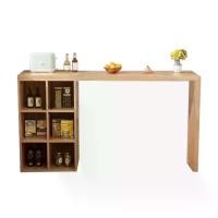 ราคา เคาน์เตอร์บาร์ไม้ โต๊ะกาแฟ ค็อกเทล พร้อมช่องเก็บของ ใช้ตกแต่งร้านคาเฟ่ได้ (1730505112047487001)