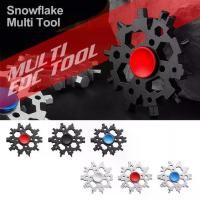 ราคา EDC 23-in-1 เครื่องมือเอาตัวรอดสำหรับการตั้งแคมป์กลางแจ้ง เกล็ดหิมะสแตนเลส เครื่องมืออเนกประสงค์แบบพกพา เครื่องปั่นหิมะ ประแจ ที่เปิดขวด #448404 (1729897210544032235)