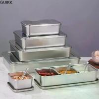 ราคา กล่องเครื่องปรุงขนาดเล็ก GUIKK 2/3/4/6/8 ช่อง ทำจากสแตนเลส มีฝาปิด ทรงสี่เหลี่ยมผืนผ้า ชุดเก็บโถเครื่องเทศ หลายช่อง เหมาะสำหรับห้องครัว ภาชนะเก็บอาหาร ใช้ในครัว (1732794039966533485)