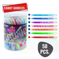ราคา [พร้อมส่ง] ปากกาลูกลื่น 0.38mm Camry Shine 525 ปากกาหมึกน้ำเงิน / ปากกาแดง (กระป๋อง 50 ด้าม) (1732699742368924936)