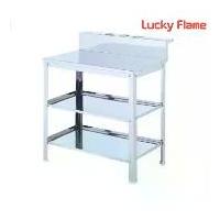 ราคา เตาแก๊ส ชั้นวางเตาแก๊ส โต๊ะวางเตา Lucky Flame ขนาด 2 หัวเตา รุ่น SB602 พร้อมชั้นวางของ สเตนเลสทั้งตัว (1730082320120187804)