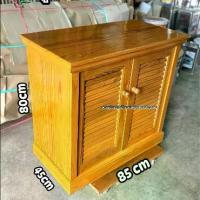 ราคา ตู้เสื้อผ้า ตู้เก็บของ ตู้ไม้บานเกร็ด งานไม้สัก (1732077370335003897)