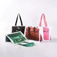 ราคา กระเป๋าทอแบบพกพา, เคลือบร้อน, ทำจากพลาสติก PP, กันน้ำ, กระเป๋าหนังงูเคลือบ, บรรจุภัณฑ์กระเป๋าเดินทาง, ที่เก็บของ, เหมาะสำหรับการช้อปปิ้ง, กระเป๋าทอ (1731398746098599788)