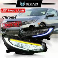 ราคา ไฟ LED ไฟหน้า, VLAND RS สไตล์, DRL สีฟ้า, สำหรับ Honda Civic FC FK 2016-2021, ไฟเลี้ยวแบบอนุกรม (1731683552283100390)