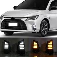 ราคา ไฟวิ่งกลางวัน LED, 2 ชิ้น, สำหรับ Toyota Yaris, Ativ และ Vios, รีเลย์ไฟเลี้ยวแบบไดนามิก, ไฟ LED DRL, เหมาะสำหรับรถยนต์, ไฟหน้า, โคมไฟหมอก, ปี 2022/2023 (1732120981805239250)