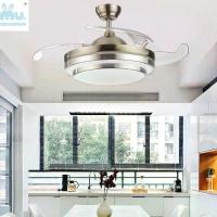 ราคา โคมไฟพัดลมเพดาน พัดลมเพดาน โคมไฟแบบมีพัดลมติดเพดาน ไฟ LED เปลี่ยนสีไฟได้ 3 สี มีรีโมทควบคุม 42นิ้ว (1732792536972756052)