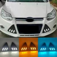 ราคา DRL, สำหรับ Ford Focus 3 MK3 2012 2013 2014, ไฟวิ่งกลางวัน, ไฟ LED, โคมไฟตัดหมอก, กันน้ำ, พร้อมสัญญาณเลี้ยว (1732188697185520594)