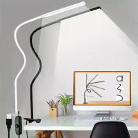 ราคา โคมไฟตั้งโต๊ะ LED, 1 ดวง, โคมไฟตั้งโต๊ะแขนแคลมป์, โคมไฟทำงานหัวคอห่านยืดหยุ่น, โคมไฟตั้งโต๊ะสถาปนิกป้องกันดวงตา, สายไฟ USB พร้อมสวิตช์, โคมไฟตั้งโต๊ะที่ใช้งานได้สำหรับบ้านและที่ทำงาน, สีขาวหรือสีดำ (1