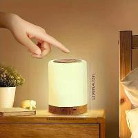 ราคา โคมไฟข้างเตียง LED แบบปรับได้, ดีไซน์ทันสมัย, ชุด 2 ชิ้น, พร้อมฐานทำจากไม้แบบชาร์จ USB ได้, ไฟขนาดเล็กที่ควบคุมได้ด้วยระบบสัมผัส, มี 10 สีและ 4 โหมด, เหมาะสำหรับห้องนอนที่สะดวกสบ (1732135936196183418)
