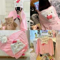 ราคา ส่งด่วน ผ้าคลุม Kitty คิตตี้ ชมพู น่ารัก ผ้าคลุมตัว ผ้าห่ม ใช้ในออฟฟิศ ในห้องอากาศเย็นๆ 42015 คําแนะนําผลิตภัณฑ์ใหม่ของเดือนนี้ ซักเครื่อง โทนสีน้ำตาล ผ้าห่มและผ้าคลุม (1732315311539389497)