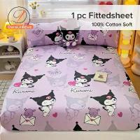 ราคา ผ้าปูที่นอน Sansunreve Sanrio ผ้าฝ้าย 100% ผ้าปูที่นอนรัดมุม ดีไซน์ Hello Kitty, Cinnamoroll, Kuromi ผ้าปูที่นอนนุ่มพร้อมสายรัด (1731175886848755937)