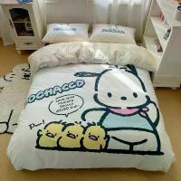 ราคา ชุดเครื่องนอน Sanrio รวม Kuromi My Melody Cinnamoroll ผ้าฝ้าย 100% รวมปลอกผ้านวม ผ้าปูที่นอน และปลอกหมอน เหมาะสำหรับเตียงคิงไซส์และควีน ผลิตสิ่งทอป้ายทอ (1730318935150463070)