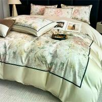 ราคา ชุดเครื่องนอนผ้าไหมไทย 6D พิมพ์ลายเท่ ชุดสี่ชิ้น เครื่องนอนสุดหรู ปลอกผ้านวม ผ้าปูที่นอน กระโปรงเตียง [COD] (1732148978143101974)