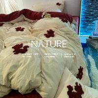 ราคา ชุดเครื่องนอนปักลาย ดูดี สไตล์ INS ชุดสี่ชิ้น ปลอกผ้านวมมังกรและเสือโคร่ง ปีเสือโคร่ง ปลอกผ้านวมย้อนยุคสีแดง ทำจากผ้าฝ้าย โล่ ผ้าปูที่นอน ชุดสามชิ้น (1730855897732516468)