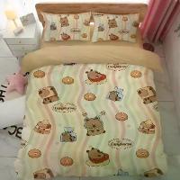ราคา ชุดเครื่องนอน ผ้าปูที่นอน คาปิบารา 4IN1 ปลอกหมอน เหมาะสำหรับหอพัก ชุดเครื่องนอนในห้องนอน ซักได้ ลายการ์ตูน (1732595250196546665)