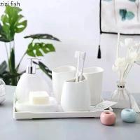 ราคา ชุดอุปกรณ์ห้องน้ำ วัสดุเซรามิก เครื่องจ่ายสบู่ ที่ใส่แปรงสีฟัน ถ้วยแปรงสีฟัน ถาดกล่องสบู่ แปรงขัดห้องน้ำ อุปกรณ์ห้องน้ำ (1732118307467855636)