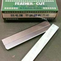 ราคา Feather-Cut มีดโกน กันคิ้ว กันจอน วัสดุ สเตนเลสแท้100% ตรา ขนนก ใบมีดขนนก (12 ใบ) (1732596257995064920)