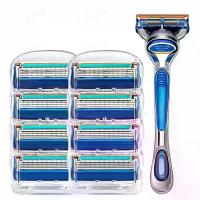 ราคา ใบมีดโกนหนวด 5 ชั้น สําหรับ Gillette Blades ProGlide G5 Fusion 5 Gillette Fusion 5 Proglide Proshield 5 ชั้นใบมีดโกนหนวดสําหรับผู้ชาย TRIMLINE มีดโกน มีดโกนหนวด แบบ 5 ใบมีด พร้ (1729707922148132885)