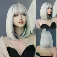 ราคา วิกผมสั้นสีทองแพลตตินั่ม, ย้อมสีดำ, แฟชั่นสตรียุโรปและอเมริกา, ชุดวิกผมตรงสั้น วิก ผม (1731633882200835898)