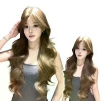 ราคา วิกผมสำหรับผู้หญิง, สีน้ำตาลลินินใหม่, คลื่นลึกหรูหรา, ผมหยิกยาว, น้ำหนักเบา, ระบายอากาศได้, วิกผมเต็มหัว, [ซีรีส์สีทอง] วิก ผม (1732011730622383837)