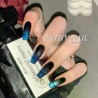 ราคา สติ๊กเกอร์ติดเล็บกิ้งก่า ขอบฝรั่งเศส ไล่ระดับสีฟ้า มิ้นต์ สีฟ้า สีฟ้า คริสตัล ตาแมว เล็บปลอม เล็บสวมใส่ได้ (1732057676955420491)