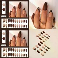 ราคา เล็บปลอม ทรงอัลมอนด์ สีน้ำตาล คุณภาพระดับพรีเมียม สำหรับผู้หญิง สุนทรียศาสตร์ฝรั่งเศสสุดชิค เหมาะสำหรับทุกโอกาส (1732218708977944401)