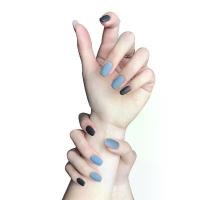 ราคา เคล็ดลับเล็บปลอม ผิวด้าน 24 ชิ้น พร้อมกาว เหมาะสำหรับสำนักงานและที่บ้าน สีโง่ สีฟ้าเข้ม สีกระโดด เล็บปลอม สีดำ (1729938961944316612)