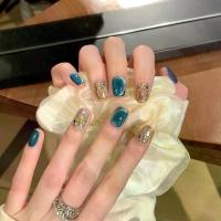 ราคา เล็บสั้น, สไตล์ตาแมวสีฟ้าอ่อน, พลอยเทียม, สวมใส่ได้, เคล็ดลับเล็บหรูหราย้อนยุค, เล็บปลอม (1732634365684450464)