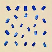 ราคา เล็บปลอม ลายคลื่นน้ำสีฟ้า สี่เหลี่ยม 24 ชิ้น เคล็ดลับเล็บปลอม ความยาวสั้น ลายออร่าเคลือบเงาและสีทอง รวมชุดเล็บปลอมใส่สบาย (1732531443383895435)