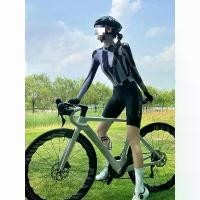 ราคา เสื้อปั่นจักรยาน, สำหรับผู้หญิง, ชุดฤดูใบไม้ผลิและฤดูร้อน, ทรงสลิมฟิต, แขนยาว, ระบายอากาศได้, เกรดมืออาชีพ, เหมาะสำหรับจักรยานเสือหมอบ, ป้องกันแสงแดด, แห้งเร็ว, [COD], ZD1 (1732784345702237682)