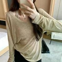 ราคา เสื้อกั๊กแขนกุดบาง ๆ สไตล์ขี้เกียจและผ่อนคลาย ชุดเสื้อยืดแขนยาว ชุดสองชิ้น สำหรับผู้หญิง ป้องกันแสงแดด 2025 มาใหม่ในฤดูใบไม้ร่วง (1732354079262083061)