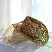 ราคา หมวกคาวบอยตะวันตก, ทำด้วยมือ, วัสดุฟาง, หมวกกันแดดสักหลาดชายหาด, หมวกปาร์ตี้, สำหรับผู้ชายและผู้หญิง, หมวกปีกดัด, ป้องกันแสงแดด, หมวก Unisex (1732297487106606504)