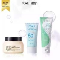 ราคา (โปรโมชั่นสุดคุ้ม) FEALI เซ็ต 3ชิ้น ทำความสะอาด ชุ่มชื้น กันแดด ครีมกันแดดSPF50 PA++++ +มอยส์นมแพะ+โฟมล้างหน้าใบบัวบก ขายร้อน (1732748570729285445)