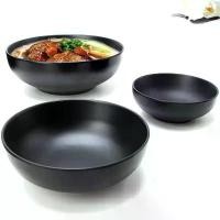 ราคา ชามเมลามีน เครื่องใช้บนโต๊ะอาหาร สไตล์ญี่ปุ่น ชามราเมน ดินเผาอินเทรนด์ ภาชนะใส่ก๋วยเตี๋ยว เหมาะสำหรับโจ๊กและซุปข้าว ชามดำ เหมาะสำหรับใช้ในบ้าน (1732424142993917517)