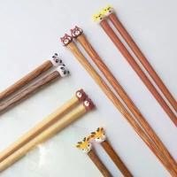 ราคา ตะเกียบไม้ ลายการ์ตูนสัตว์ (กวาง หมี แพนด้า) ตะเกียบก๋วยเตี๋ยวซูชิ ใช้ซ้ำได้ เครื่องใช้บนโต๊ะอาหาร เหมาะสำหรับการฝึกเด็ก (1732735506417747730)